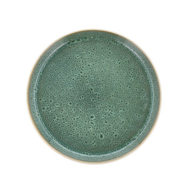 Baltos spalvos/žalios spalvos desertinė iš akmens masės lėkštė ø 21 cm Gastro White/Green – Bitz