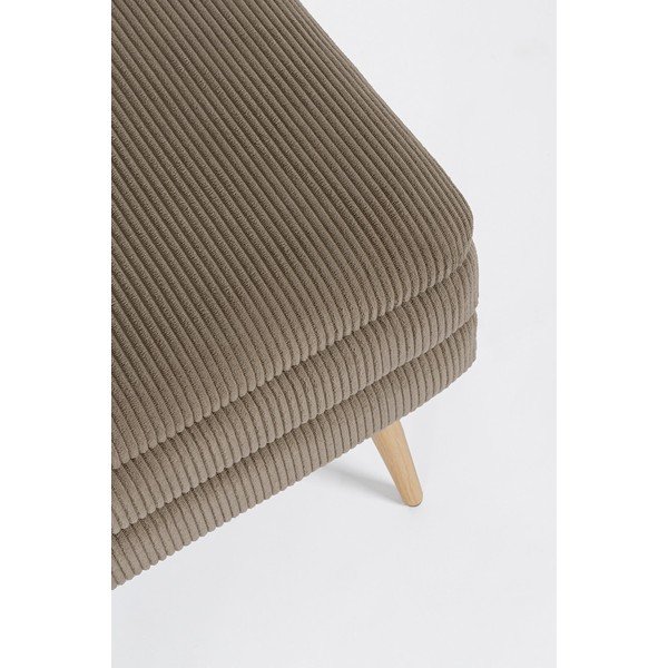 Taupe spalvos paminkštinto audinio suolas Olga – Bizzotto-image-4