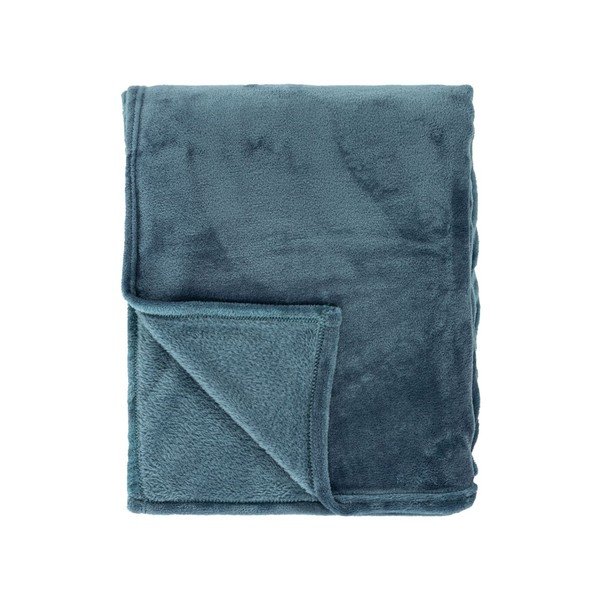 Lovatiesė mėlynos spalvos iš mikropliušo dvigulei lovai 180x220 cm Cosy – Tiseco Home Studio-image-2