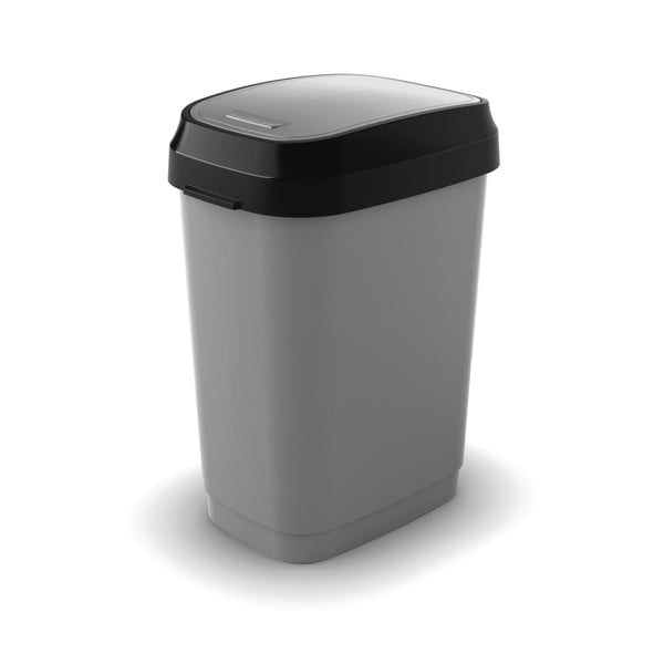 Pilkos spalvos šiukšliadėžė 25 l Dual Swing Bin M – KIS