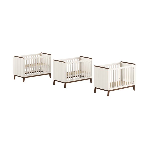 Smėlio spalvos iš pušies masyvo vaikiška lovelė reguliuojamas aukštis 60x120 cm Sezane – Vipack-image-2
