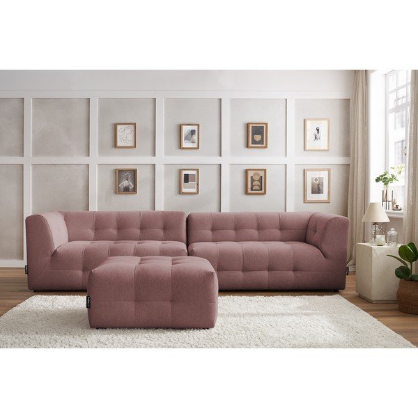 Tamsiai rožinė sofa 324 cm Kleber - Bobochic Paris-image-1