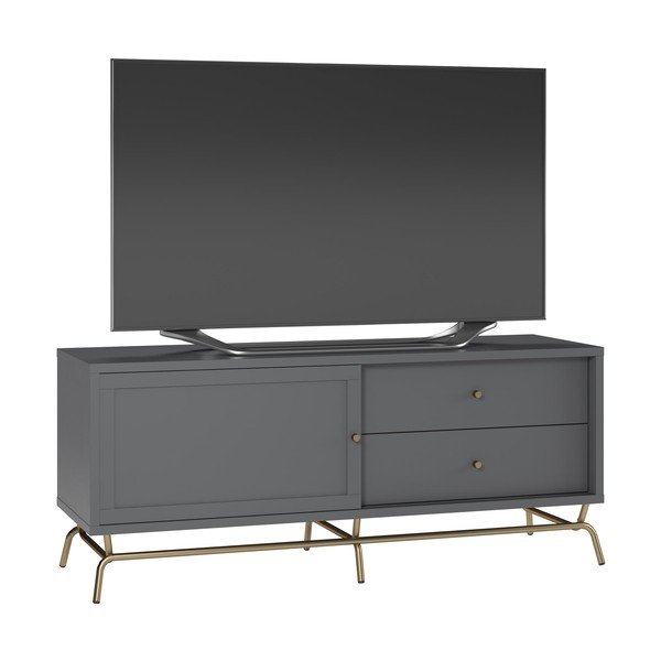 Pilkas TV staliukas 150x62 cm Madison - Støraa-image-3