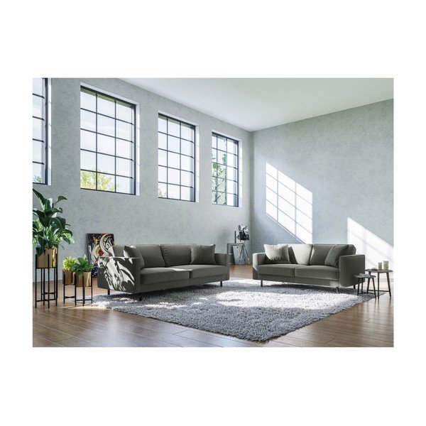 Tamsiai pilka sofa MESONICA Kobo, 207 cm-image-3