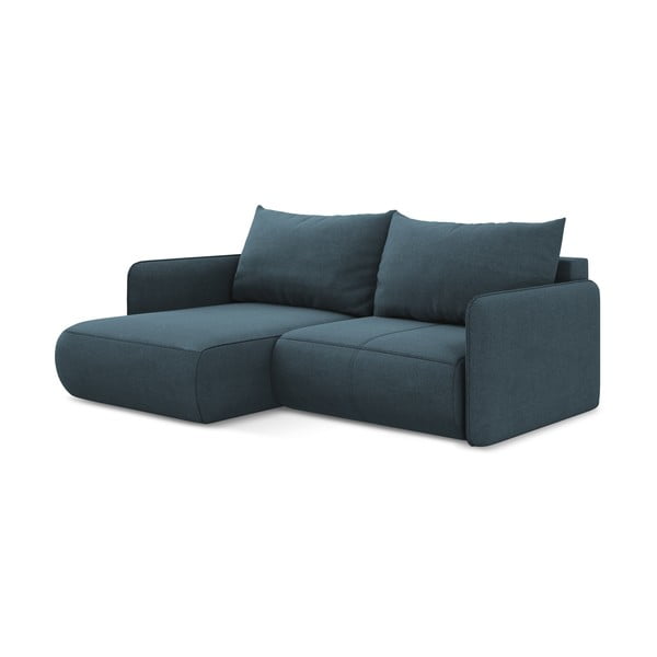 Mėlynos spalvos sulankstoma/su sandėliavimo vieta kampinė sofa (su kairiuoju kampu) Nanea – Makamii-image-4