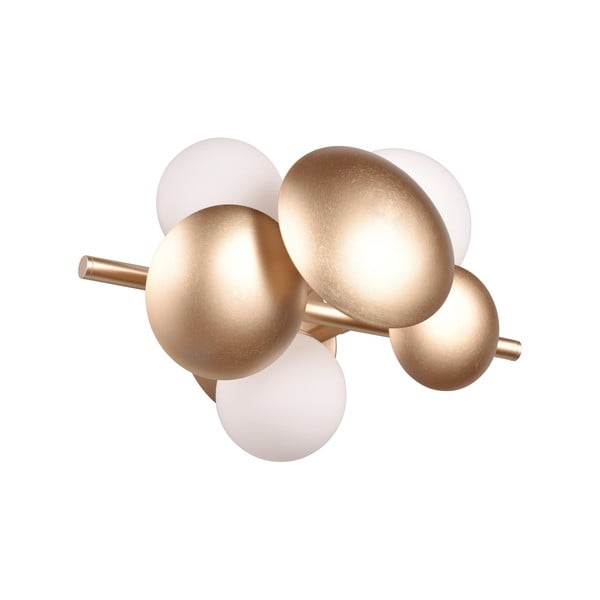 Sieninė lempa baltos spalvos/auksinės spalvos Bubble – Trio Select