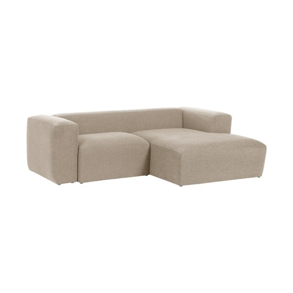 Smėlio spalvos kampinė sofa Kave Home Blok, dešinysis kampas-image-2