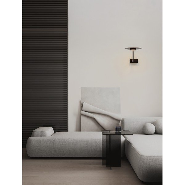 Matinės juodos spalvos iš aliuminio sieninė lempa LED Tovi – Nova Luce-image-2