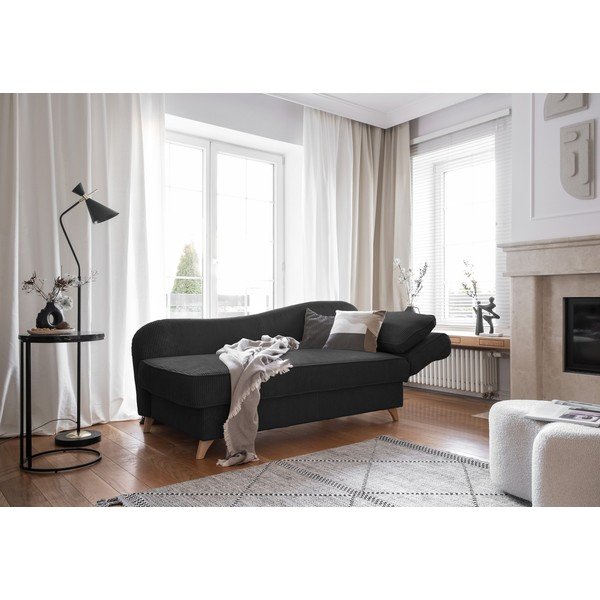 Antracito spalvos iš kordinio velveto gultas (su dešiniuoju kampu) Chic Charlotte – Miuform-image-2