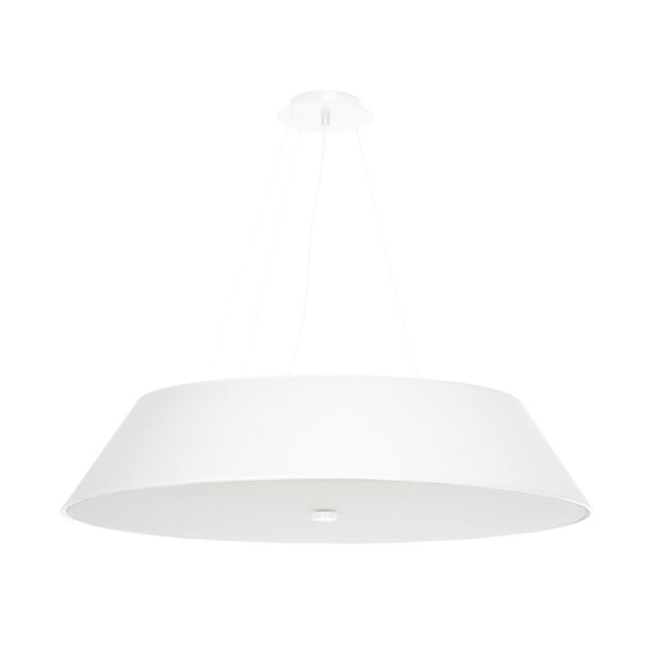 Kabantis šviestuvas baltos spalvos ø 70 cm su tekstiliniu gaubtu Hektor – Nice Lamps