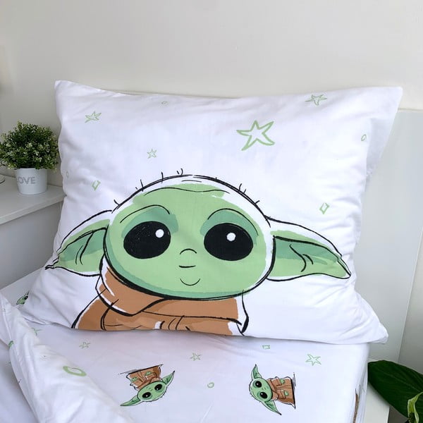 Viengulė vaikiška patalynė iš medvilnės 140x200 cm Star Wars Baby Yoda – Jerry Fabrics-image-4