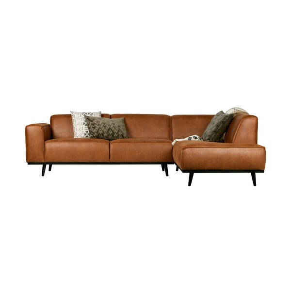 Rudos spalvos iš dirbtinės odos kampinė sofa (su dešiniuoju kampu/„L“ formos) Statement – WOOOD-image-4