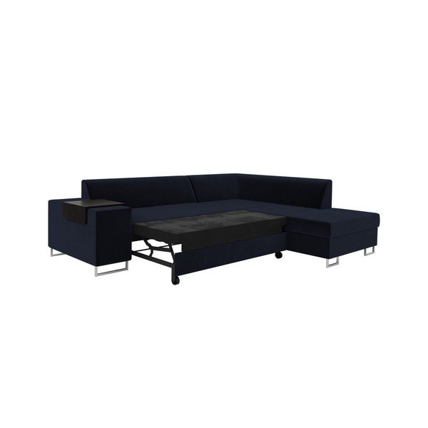 Tamsiai mėlyna sofa lova Cosmopolitan Design San Antonijus, dešinysis kampas-image-2
