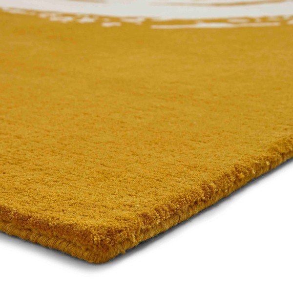 Geltonos spalvos vilnos kilimas Think Rugs Elements Circle, 120 x 170 cm-image-2