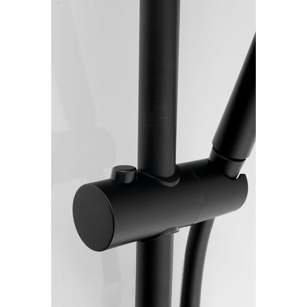 Iš žalvario dušo komplektas matinės juodos spalvos su rankiniu dušu/stumdomas laikiklis 70 cm – Sapho-image-1