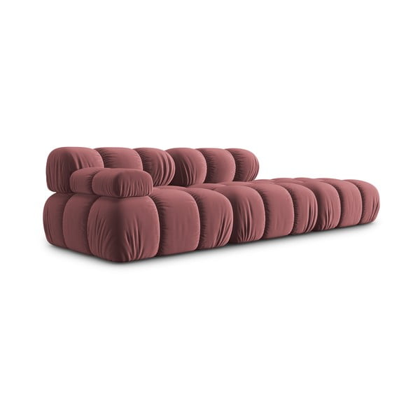 Sofa rožinės spalvos iš velveto 282 cm Bellis – Micadoni Home-image-3