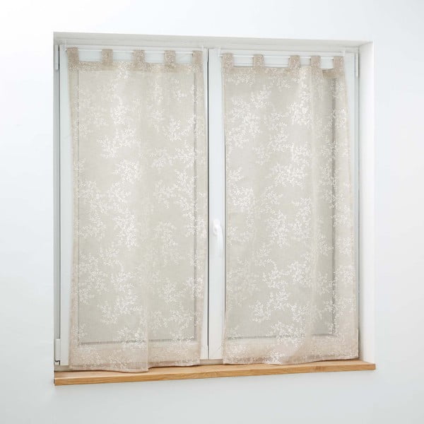 Permatomos užuolaidos šviesiai rudos spalvos 2 vnt. 60x90 cm Karla – douceur d'intérieur