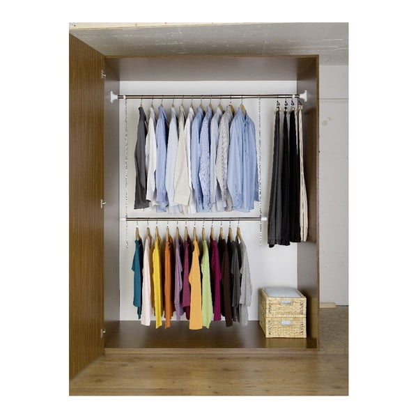 Iš metalo teleskopinė drabužių kabykla sidabrinės spalvos Garment – Wenko-image-2