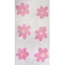 Skalbiamas rožinės spalvos/dramblio kaulo spalvos vaikiškas kilimas 80x150 cm Cute Flowers Pink – Vitaus