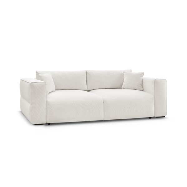 Baltos spalvos sulankstoma/su sandėliavimo vieta sofa 265 cm Ezechiel – Bobochic Paris-image-2