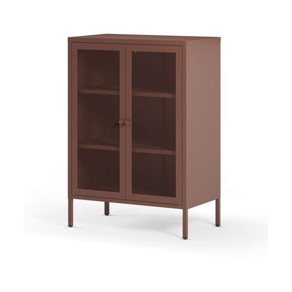 Bordo spalvos iš metalo spintelė 70x100x40 cm Fayna – Marckeric-image-3