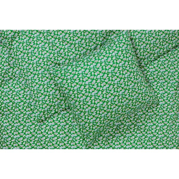 Viengulė/itin ilga patalynė žalios spalvos iš satino medvilnės 140x220 cm Pleasantly – JUNA-image-1