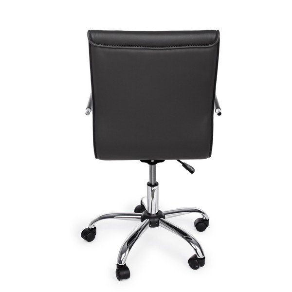 Tamsiai pilkos spalvos iš dirbtinės odos biuro kėdė Perth – Yes Everyday-image-4