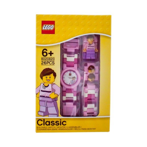 Vaikiškas rožinis laikrodis su figūrėle LEGO® Classic-image-4