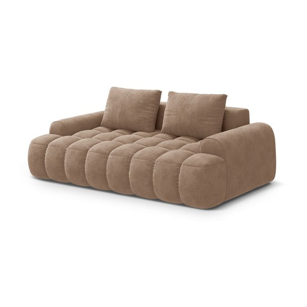 Šviesiai rudos spalvos iš velveto sofa 200 cm Linz – Cosmopolitan Design-image-2