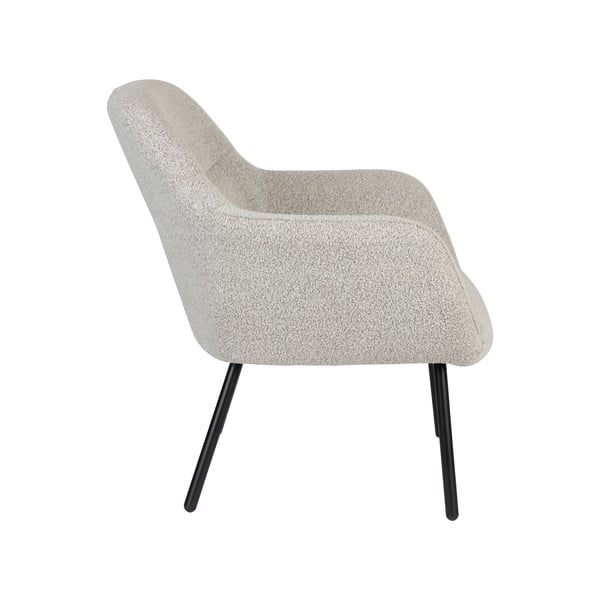 Iš boucle krėslas baltos spalvos Dude – White Label-image-3