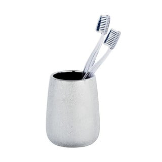 Keraminis sidabrinis dantų šepetėlio puodelis Wenko Glimma