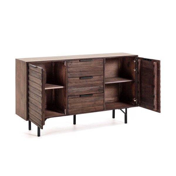 Tamsiai ruda komoda Kave Home Atalia, 160 x 91 cm-image-3