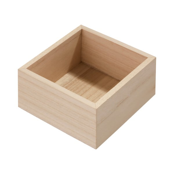 Virtuvės dėžutė iš paulovnijos medienos iDesign, 12,7 x 12,7 cm
