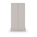 Iš pušies masyvo vaikiška spinta kreminės spalvos 93x180 cm Enola – Marckeric