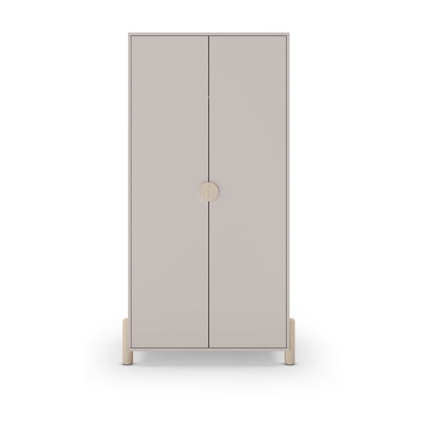 Iš pušies masyvo vaikiška spinta kreminės spalvos 93x180 cm Enola – Marckeric