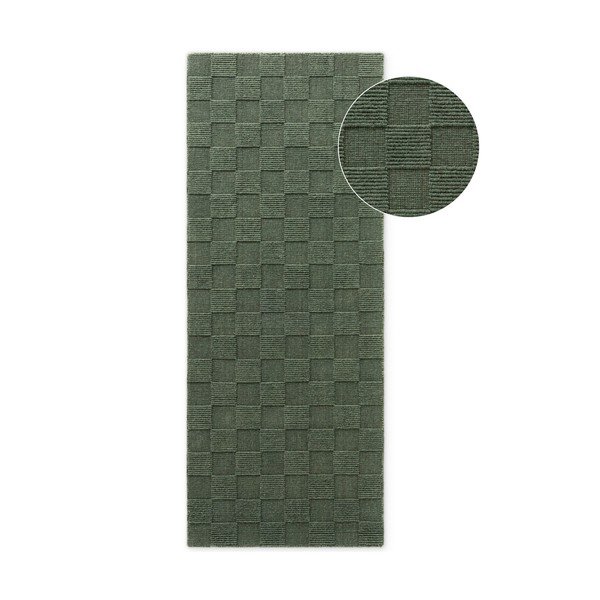 Rankų darbo tamsiai žalios spalvos iš vilnos kilimas 80x200 cm Scala – Villeroy&Boch