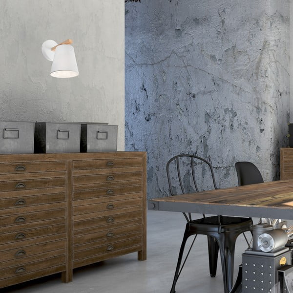 Sieninė lempa baltos spalvos ø 15 cm Ellie – LAMKUR-image-2