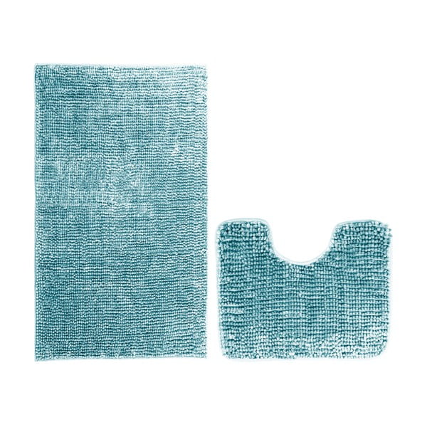 2 mėlynos spalvos vonios kilimėlių rinkinys AmeliaHome Bati