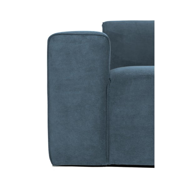 Iš kordinio velveto kampinė sofa mėlynos spalvos (su dešiniuoju kampu) Sting – Scandic-image-2
