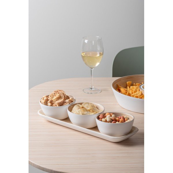 Iš bambuko  serviravimo rinkinys baltos spalvos Puro – PT LIVING-image-1