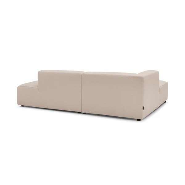 Smėlio spalvos iš boucle modulinė kampinė sofa (su kairiuoju kampu/„L“ formos) Megeve – Bobochic Paris-image-4