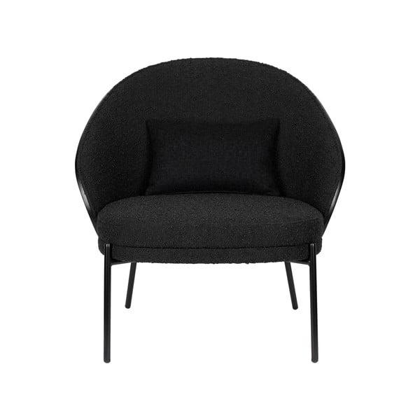 Juodos spalvos iš boucle krėslas Rodin – Dutchbone-image-2