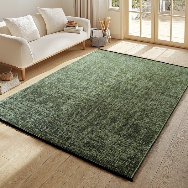 Skalbiamas žalios spalvos kilimas 200x290 cm Space – Ayyildiz Carpets-image-1