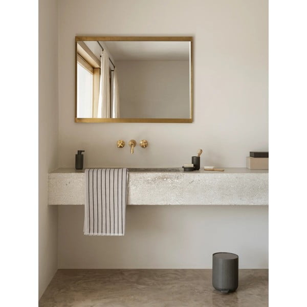 Pilkos spalvos iš polirezino šiukšliadėžė su pedalu 3 l Kua – Blomus-image-1