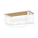 Baltos spalvos/natūralios spalvos iš metalo sieninė lentyna su lentyna 76 cm Marco – Spinder Design