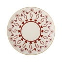 Kreminės spalvos desertinė iš akmens masės lėkštė su Kalėdų motyvu ø 16 cm Jolly – Bloomingville