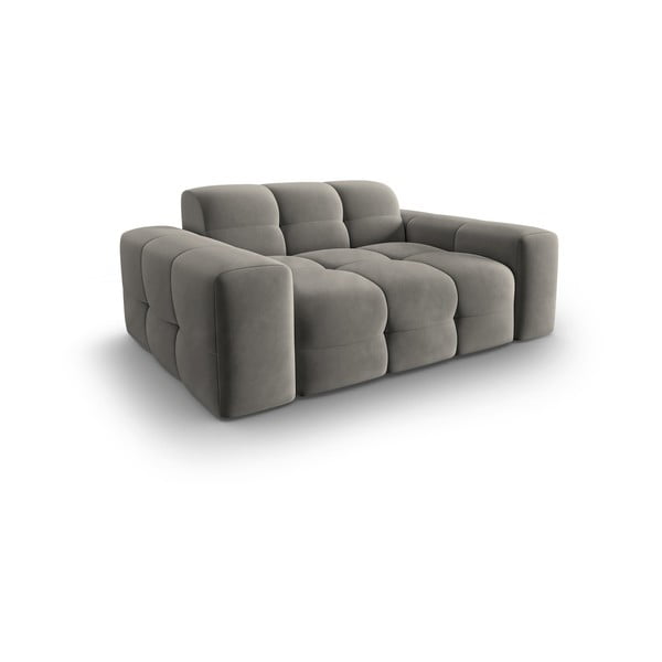 Pilka aksominė sofa 156 cm Kendal - Micadoni Home-image-3