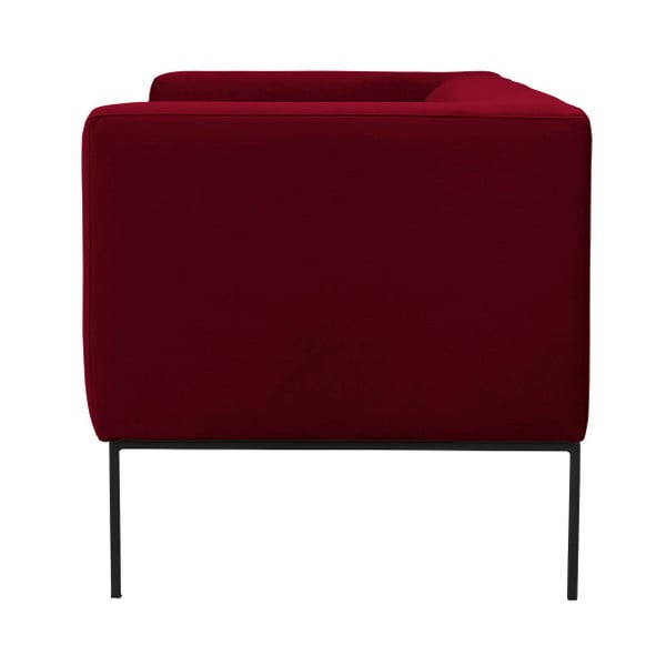 Raudona aksominė sofa Windsor & Co Sofas Neptune, 195 cm-image-3