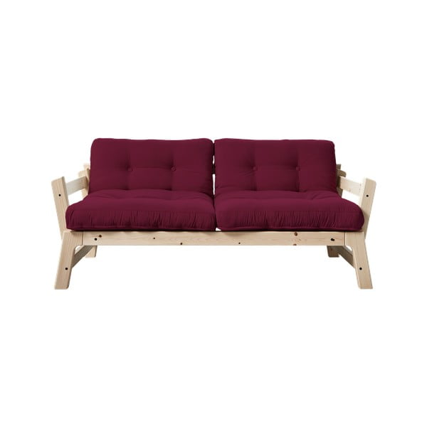 Išlankstoma sofa Karup Design Step Natural Clear/Light Bordeaux
