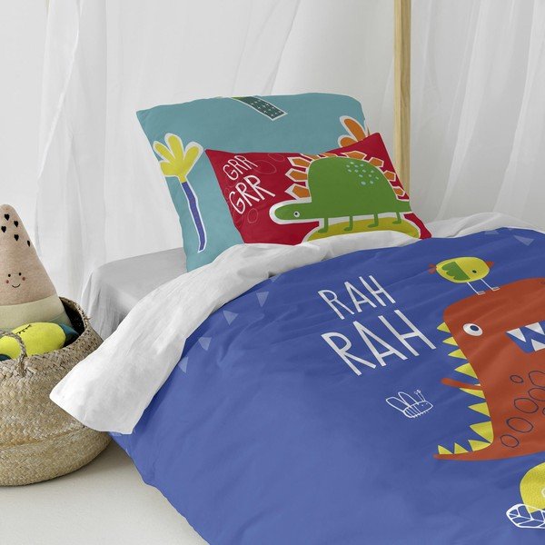 Medvilninė vaikiška patalynė Moshi Moshi Funnysaurus, 140 x 200 cm-image-3